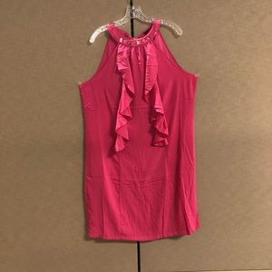 Jeweled Ruffled Hot Pink Halter